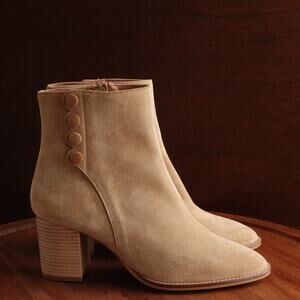 Farylrobin Boots WMS SZ EU 41 US 10-10.5 Beige Divo Ankle Suede Cottagecore Boho